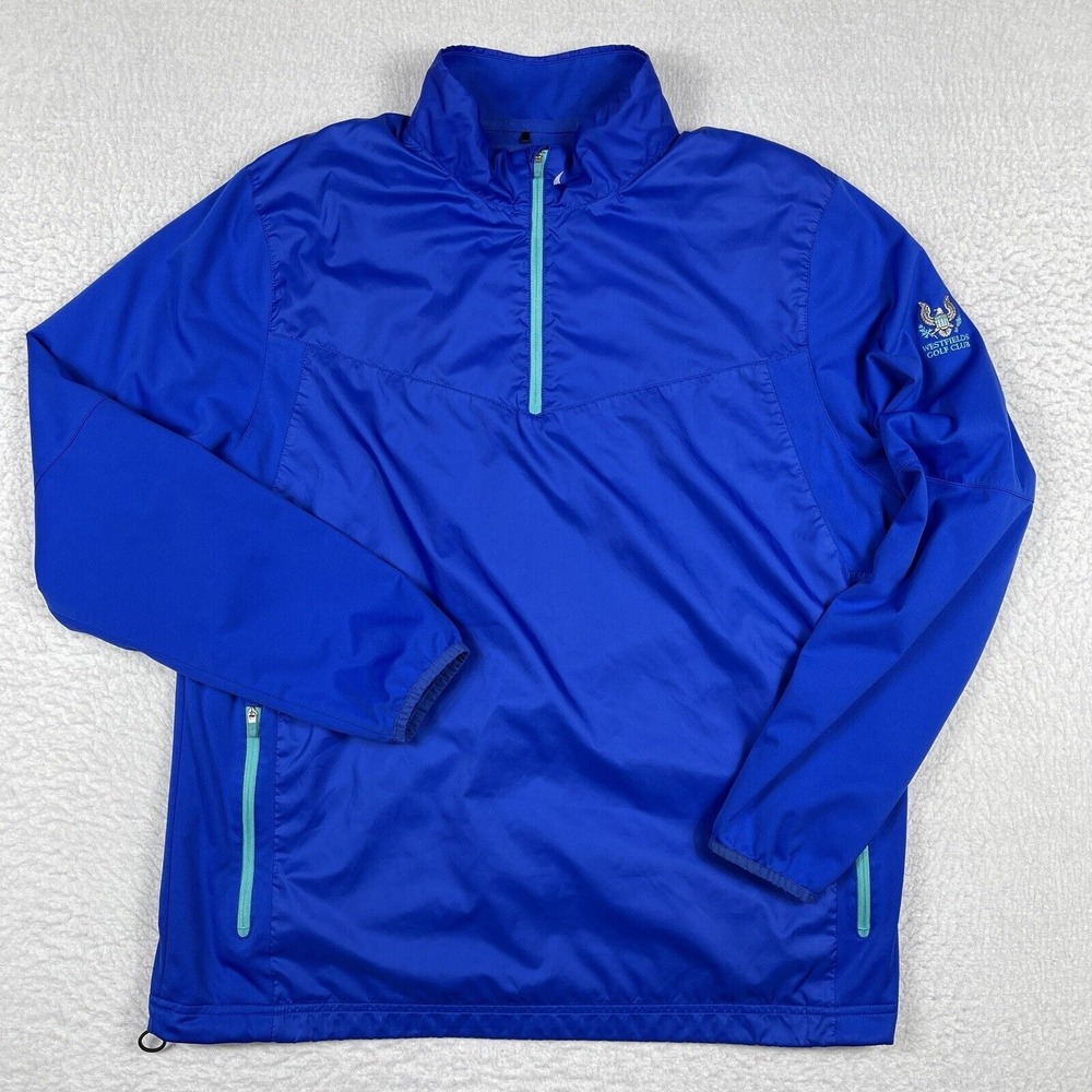 Nike Jacket Mens Large Blue 1/4 Zip Pullover Westfields Golf Club Virginia